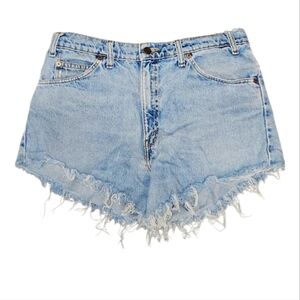 Vintage Levi's Orange tab 90's Women's Cut Off Distressed Shorts Size 34